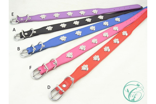 Electroplated Paw Stud Dog Collars